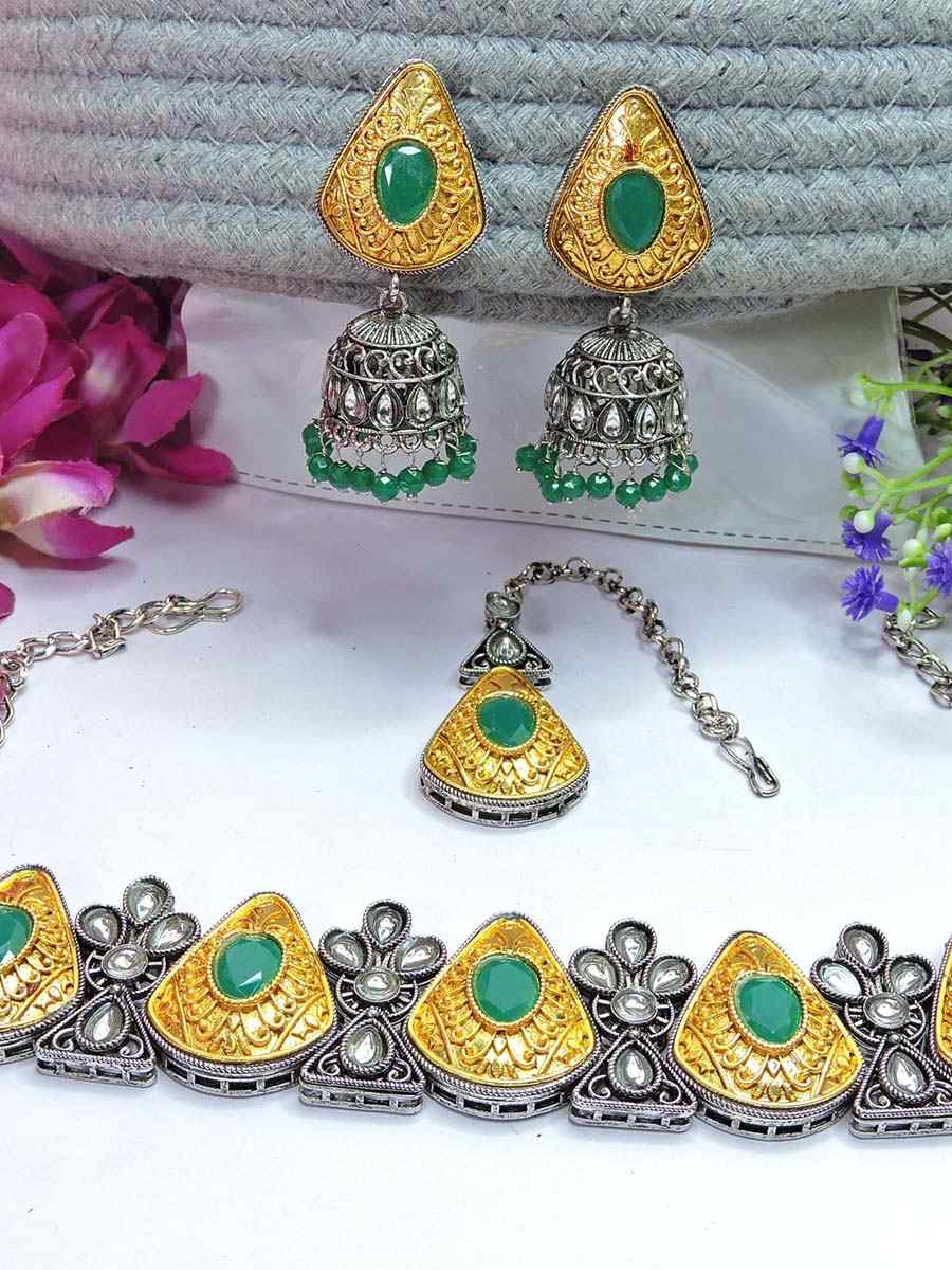 Multi Oxidised Festival Wear Kundan Necklace