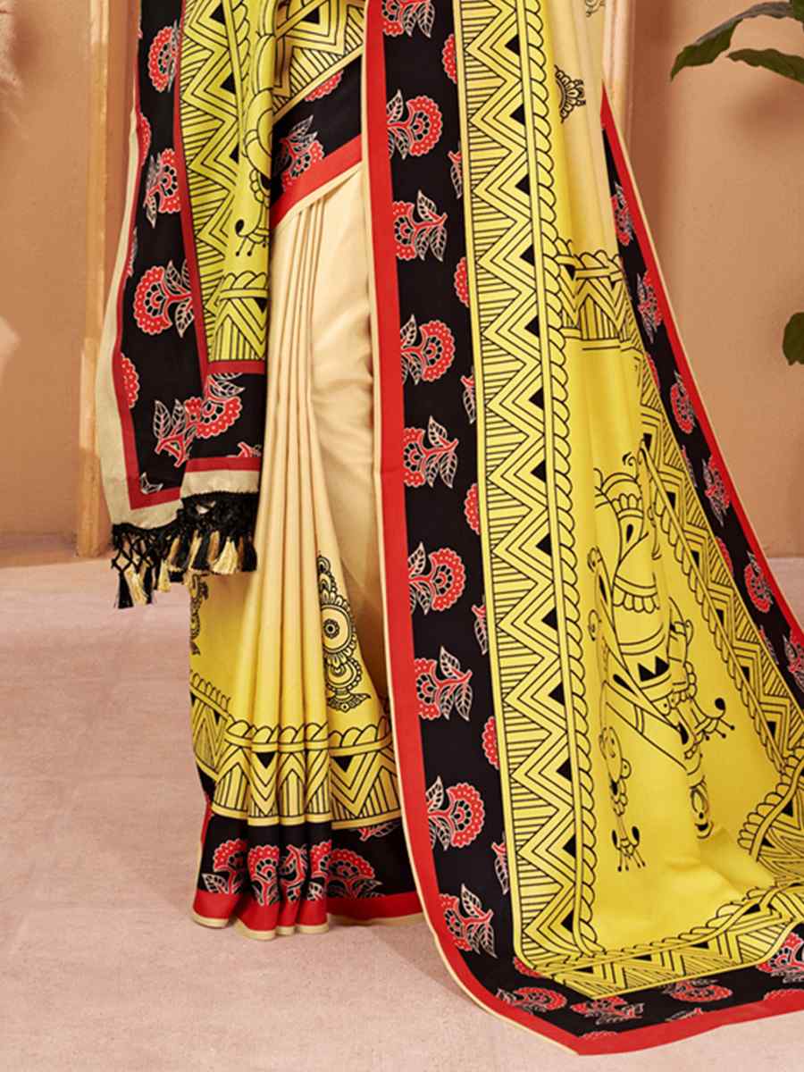 Multi Pashmina Printed Casual Festival Contemporary Saree