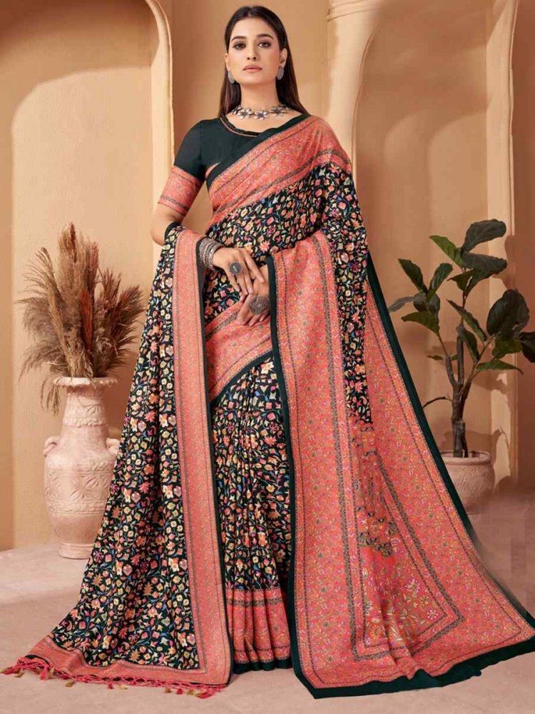 Multi Pashmina Printed Casual Festival Contemporary Saree