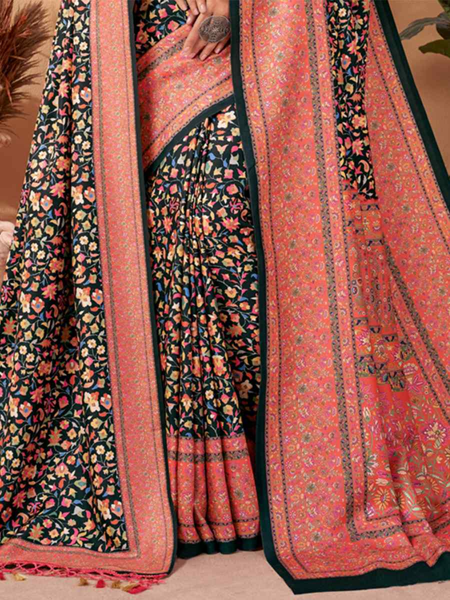Multi Pashmina Printed Casual Festival Contemporary Saree