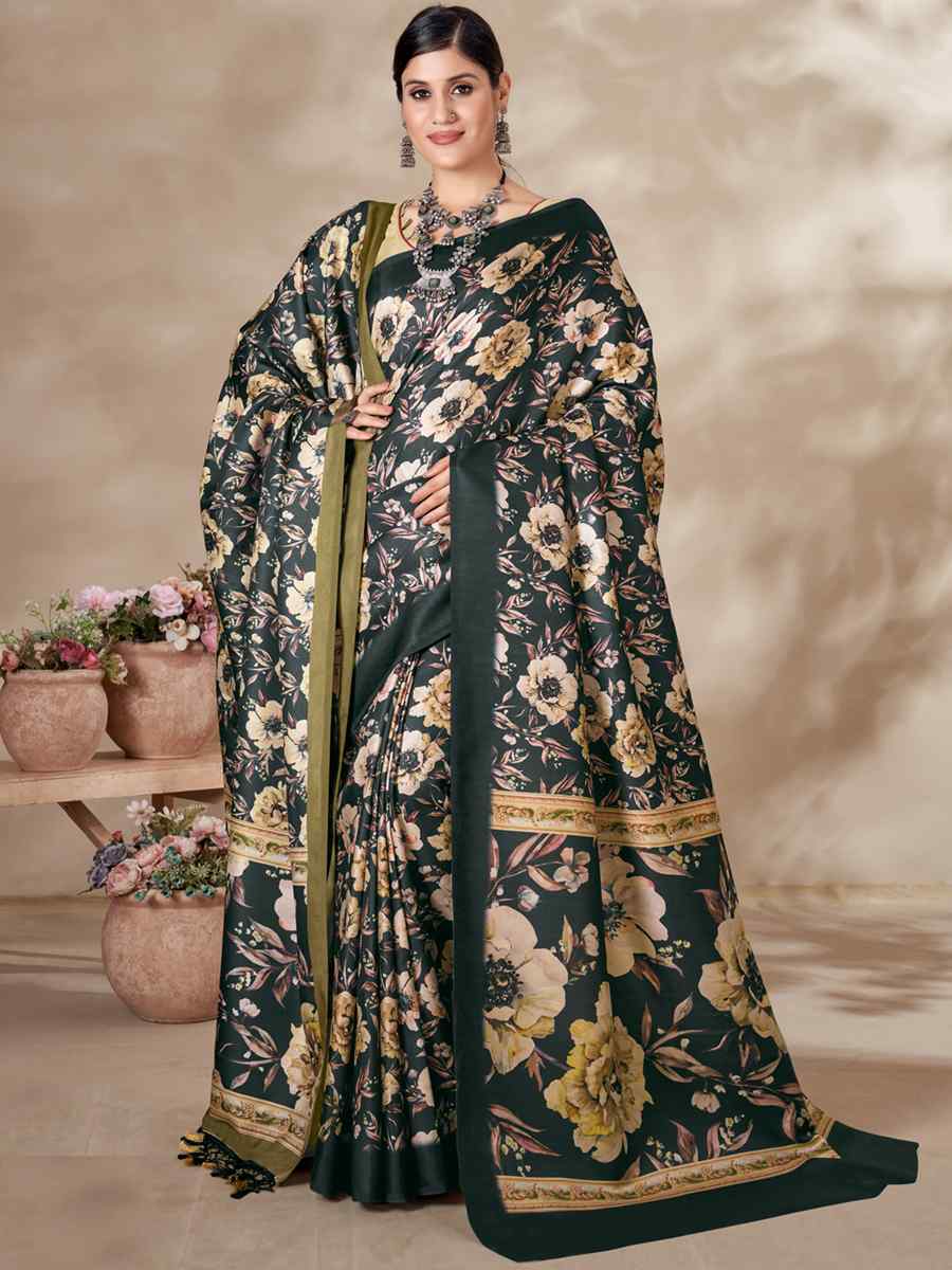 Multi Pashmina Printed Casual Festival Contemporary Saree