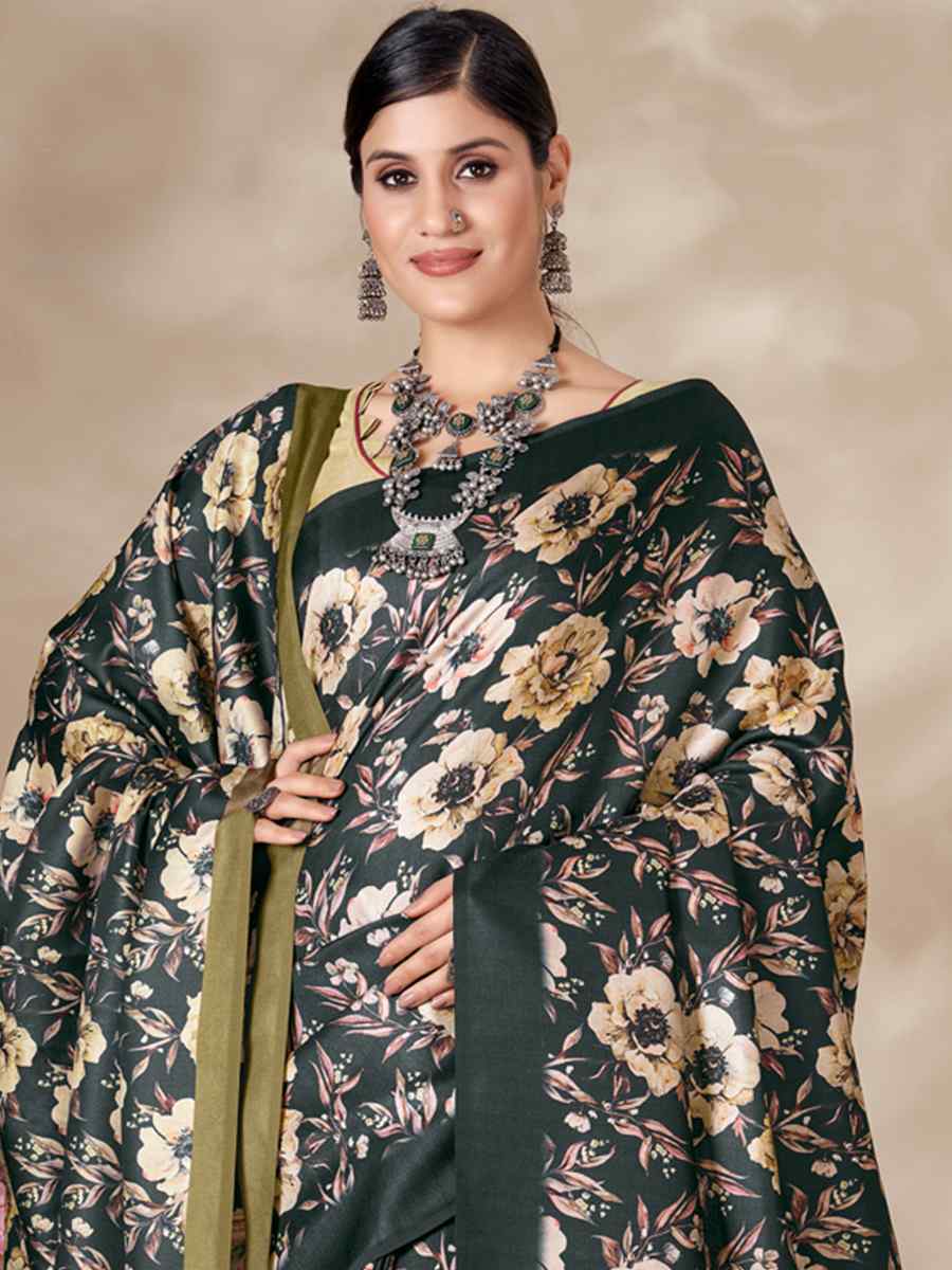 Multi Pashmina Printed Casual Festival Contemporary Saree