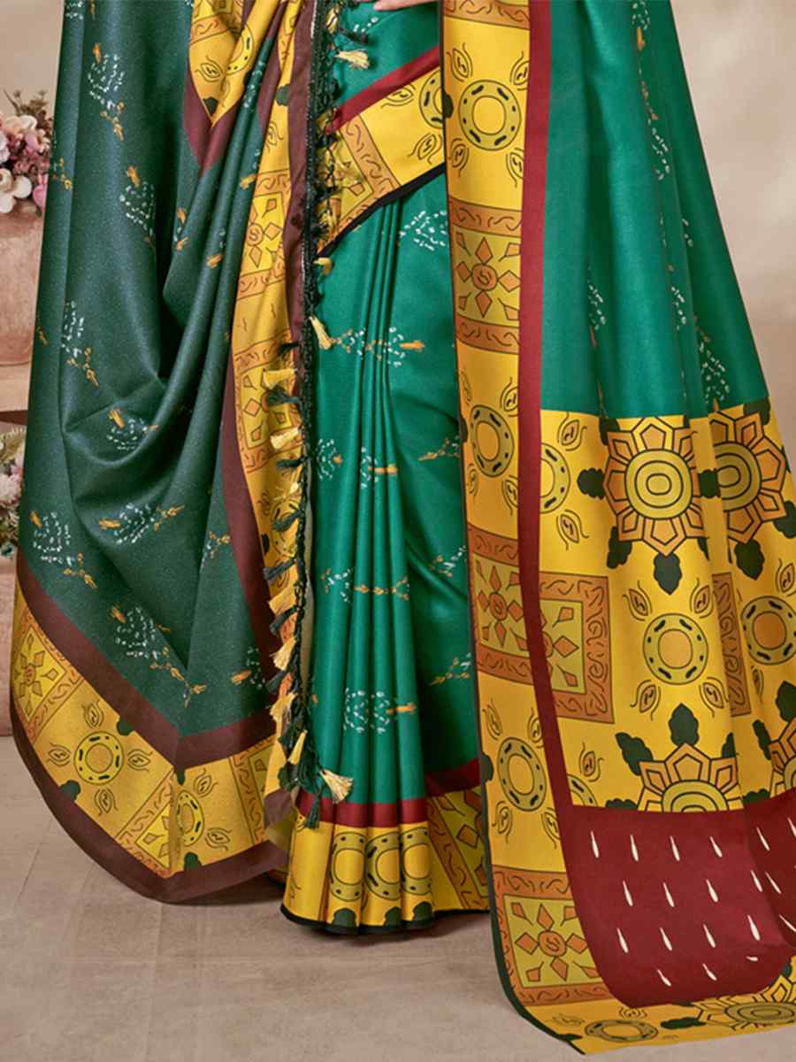 Multi Pashmina Printed Casual Festival Contemporary Saree