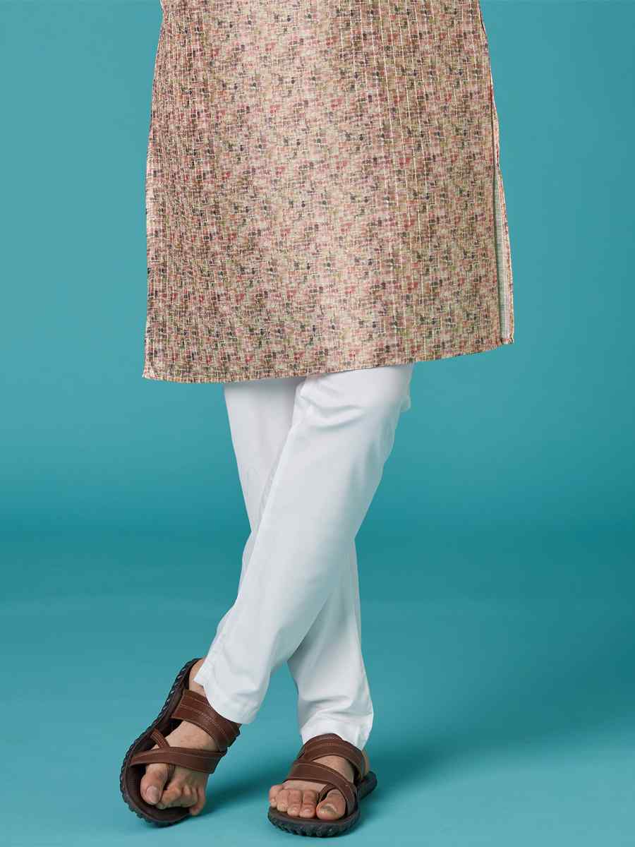Multi Poly Silk Printed Festival Casual Kurta