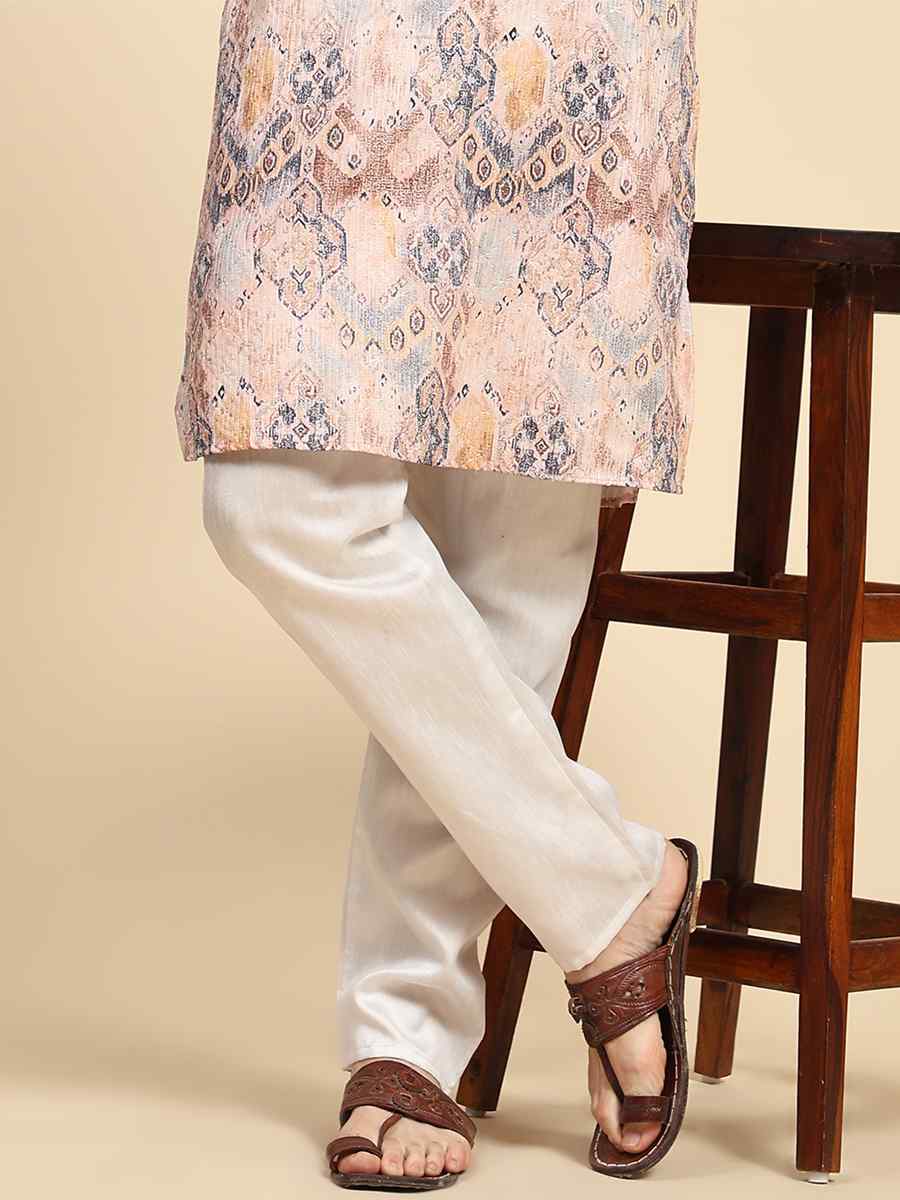 Multi Poly Silk Printed Festival Kurta