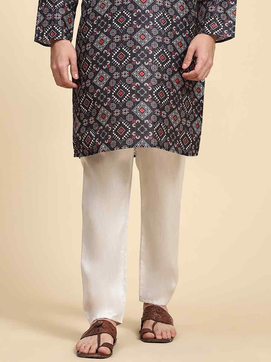 Multi Poly Silk Printed Festival Kurta