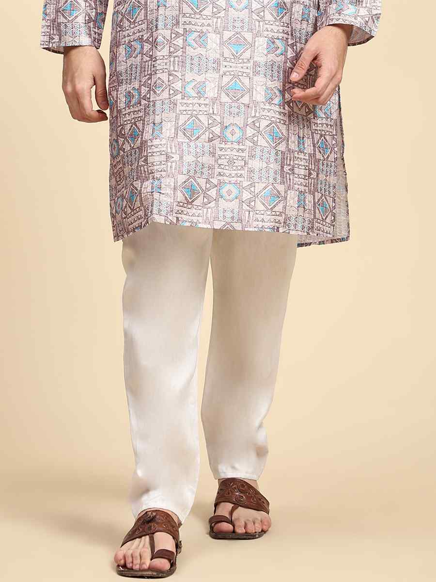 Multi Poly Silk Printed Festival Kurta
