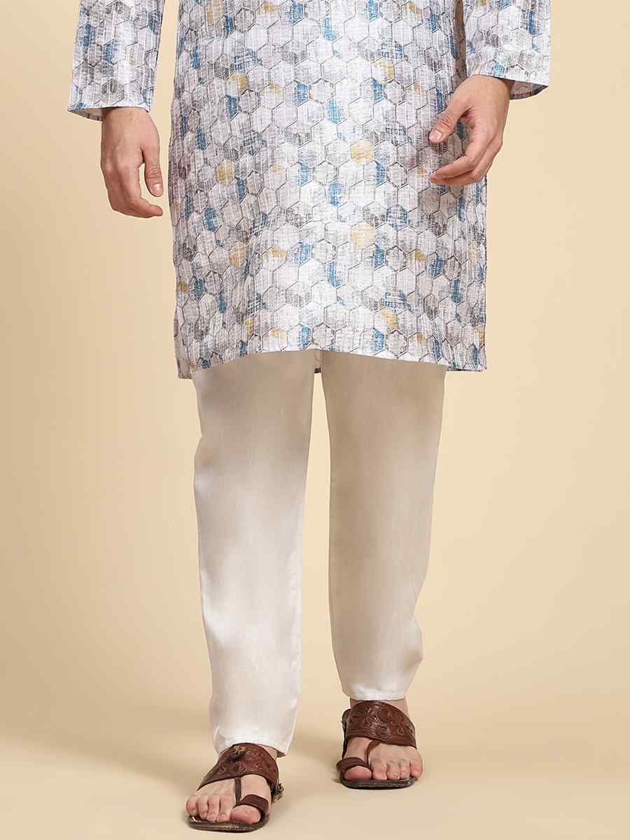 Multi Poly Silk Printed Festival Kurta