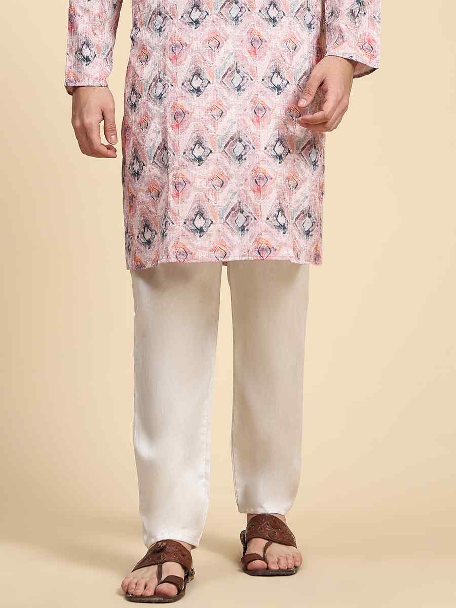 Multi Poly Silk Printed Festival Kurta