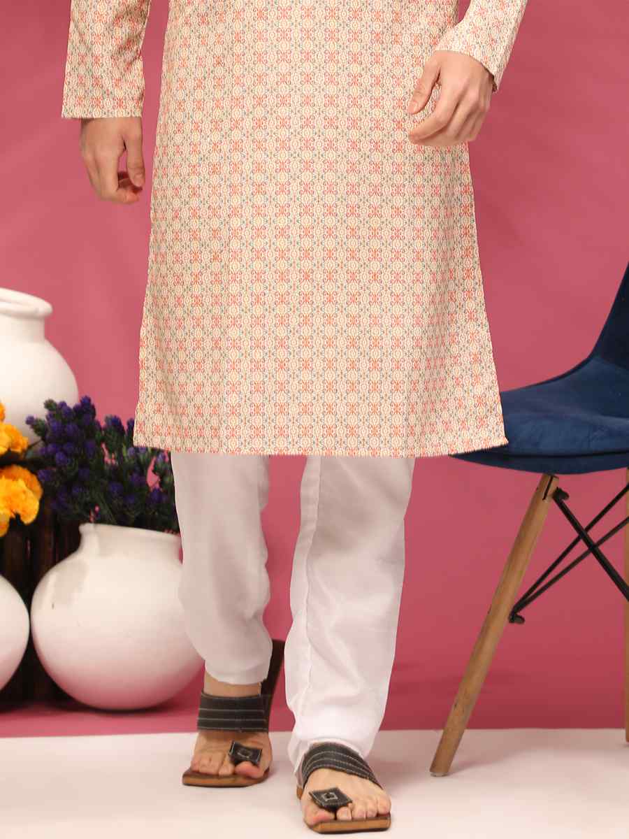 Multi Poly Silk Woven Festival Casual Kurta