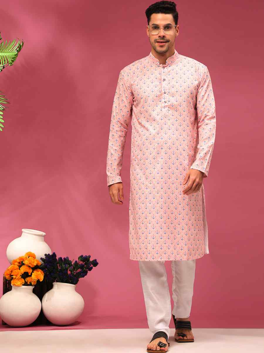 Multi Poly Silk Woven Festival Casual Kurta