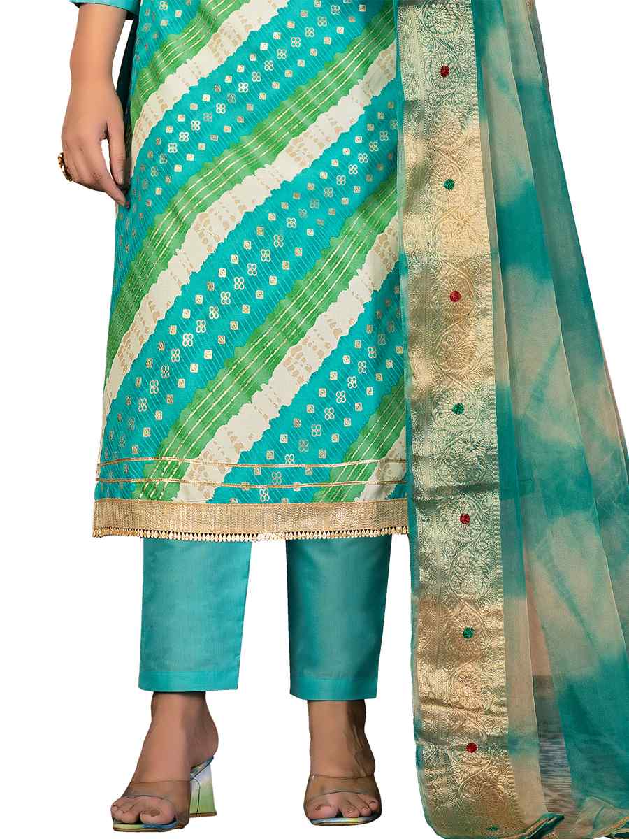 Multi Premium Jam Cotton Printed Casual Festival Pant Salwar Kameez