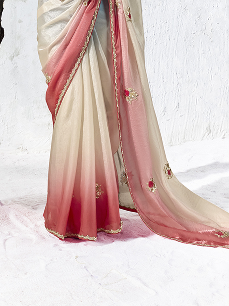 Multi Premium Luxe Silk Organza Embroidery Sequins Wedding Reception Party Festival Casual Heavy Border Sarees