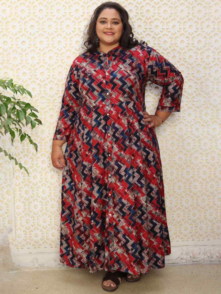 Multi Premium Rayon Printed Festival Casual Kurti With Bottom