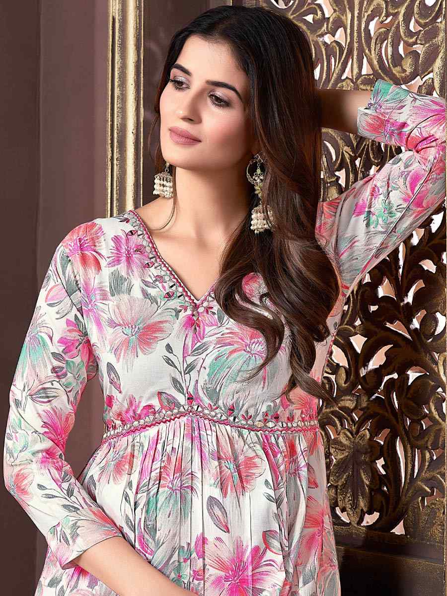 Multi Premium Rayon Printed Festival Wedding Ready Pant Salwar Kameez