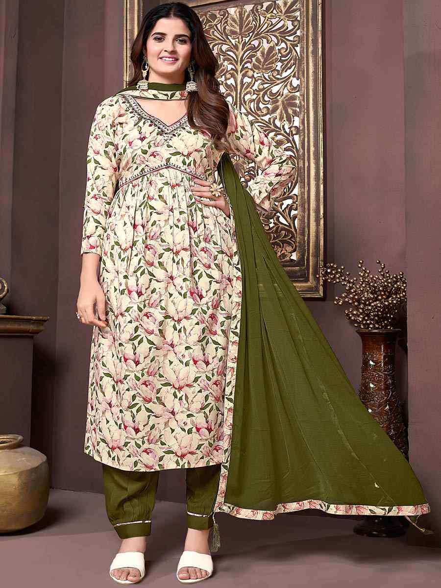 Multi Premium Rayon Printed Festival Wedding Ready Pant Salwar Kameez