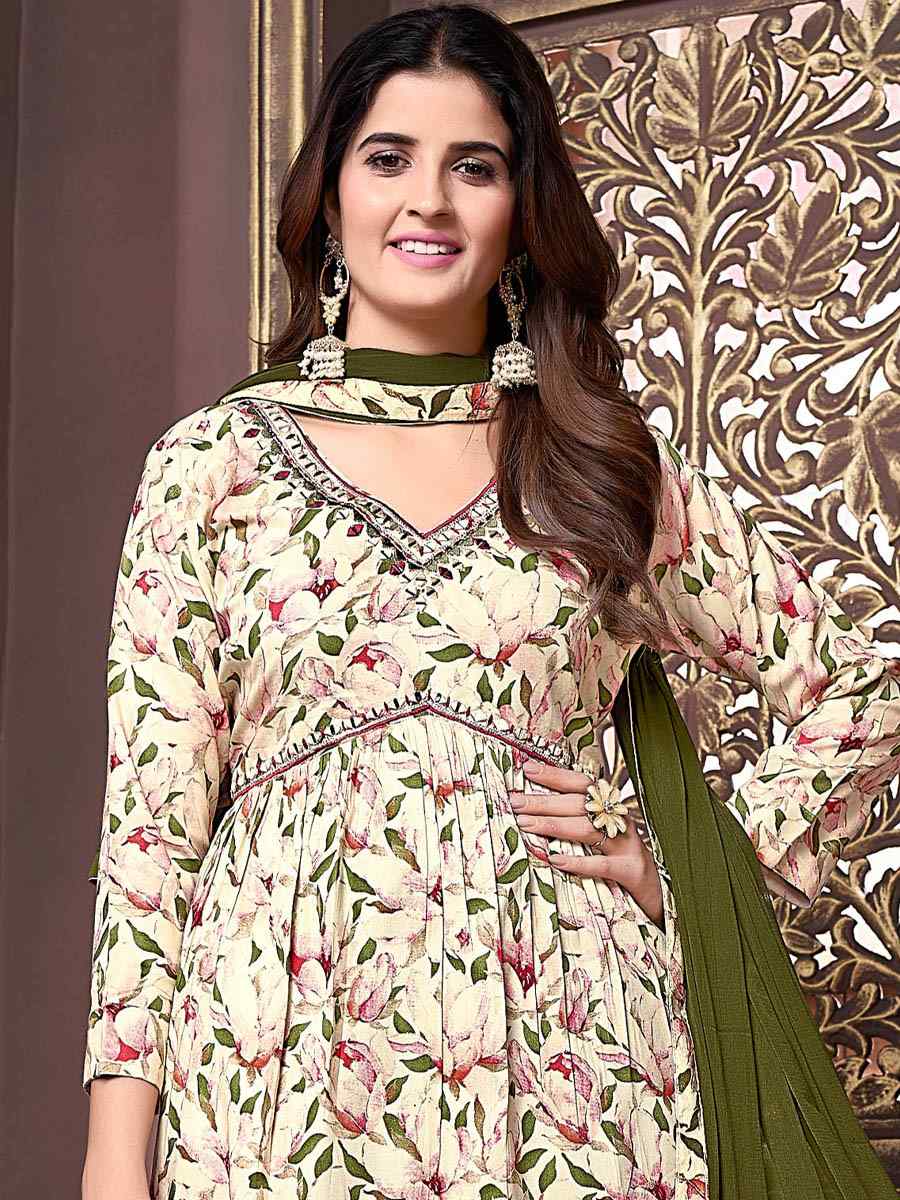 Multi Premium Rayon Printed Festival Wedding Ready Pant Salwar Kameez