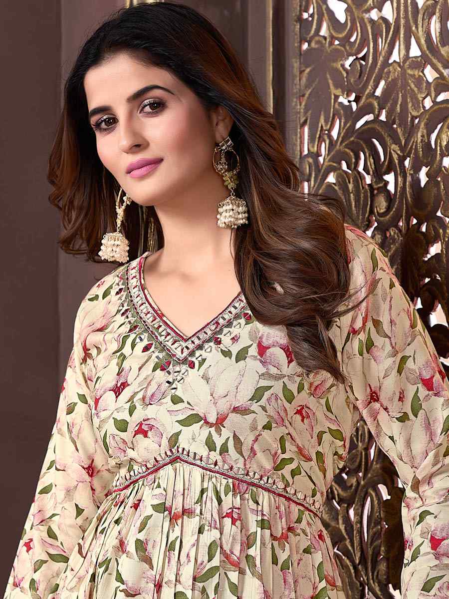 Multi Premium Rayon Printed Festival Wedding Ready Pant Salwar Kameez