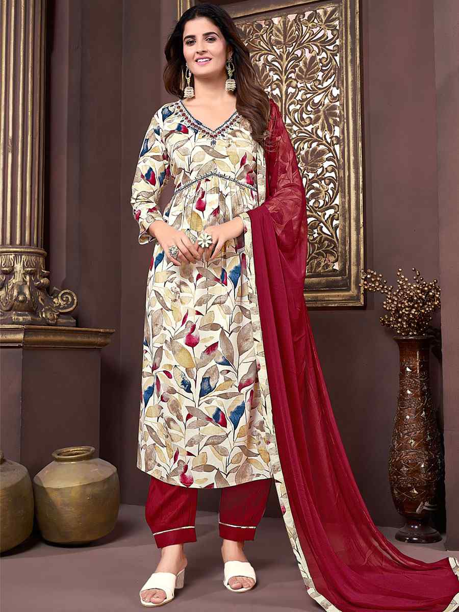 Multi Premium Rayon Printed Festival Wedding Ready Pant Salwar Kameez