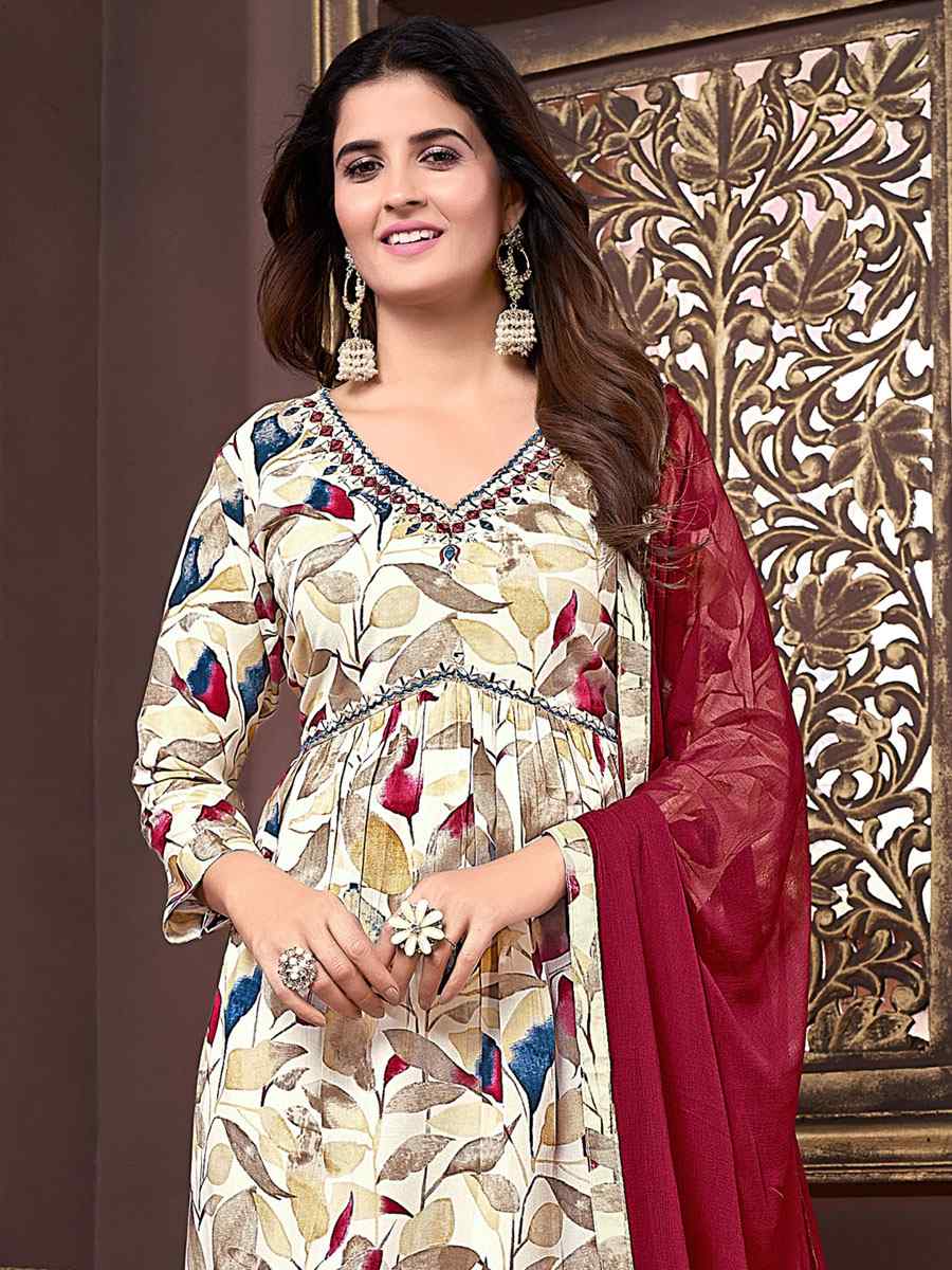 Multi Premium Rayon Printed Festival Wedding Ready Pant Salwar Kameez