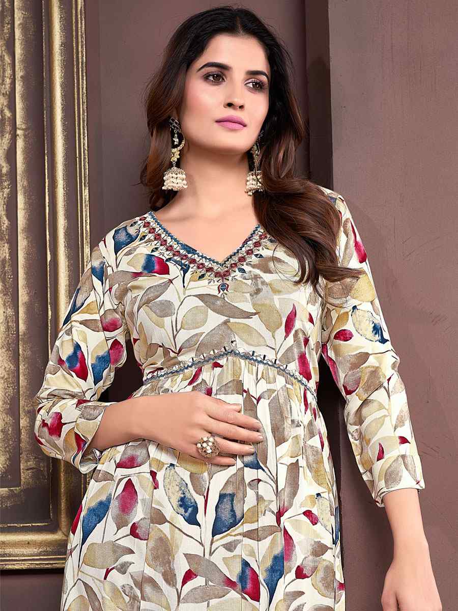 Multi Premium Rayon Printed Festival Wedding Ready Pant Salwar Kameez