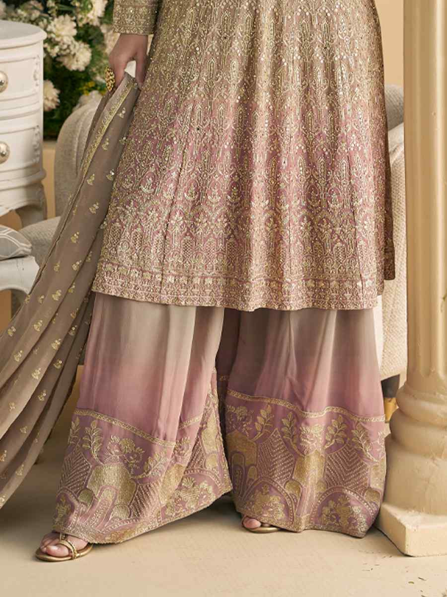 Multi Premium Real Georgette Embroidered Festival Party Ready Anarkali Salwar Kameez