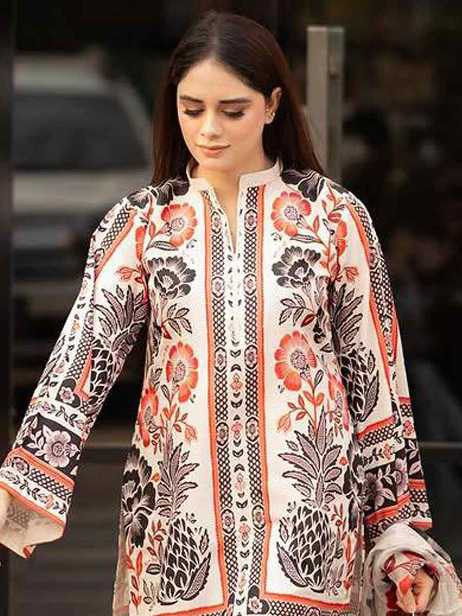 Multi Pure American Crape Printed Party Wedding Ready Palazzo Pant Salwar Kameez