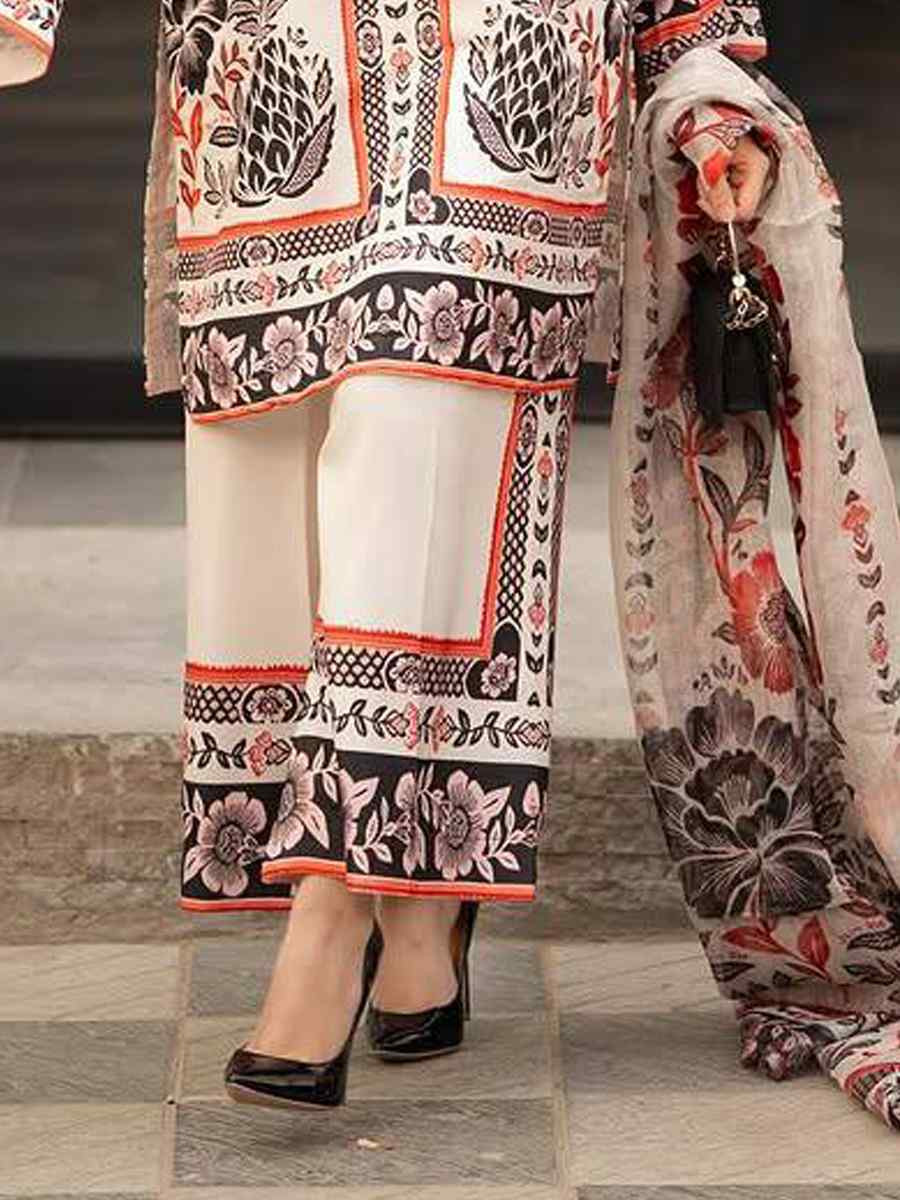 Multi Pure American Crape Printed Party Wedding Ready Palazzo Pant Salwar Kameez