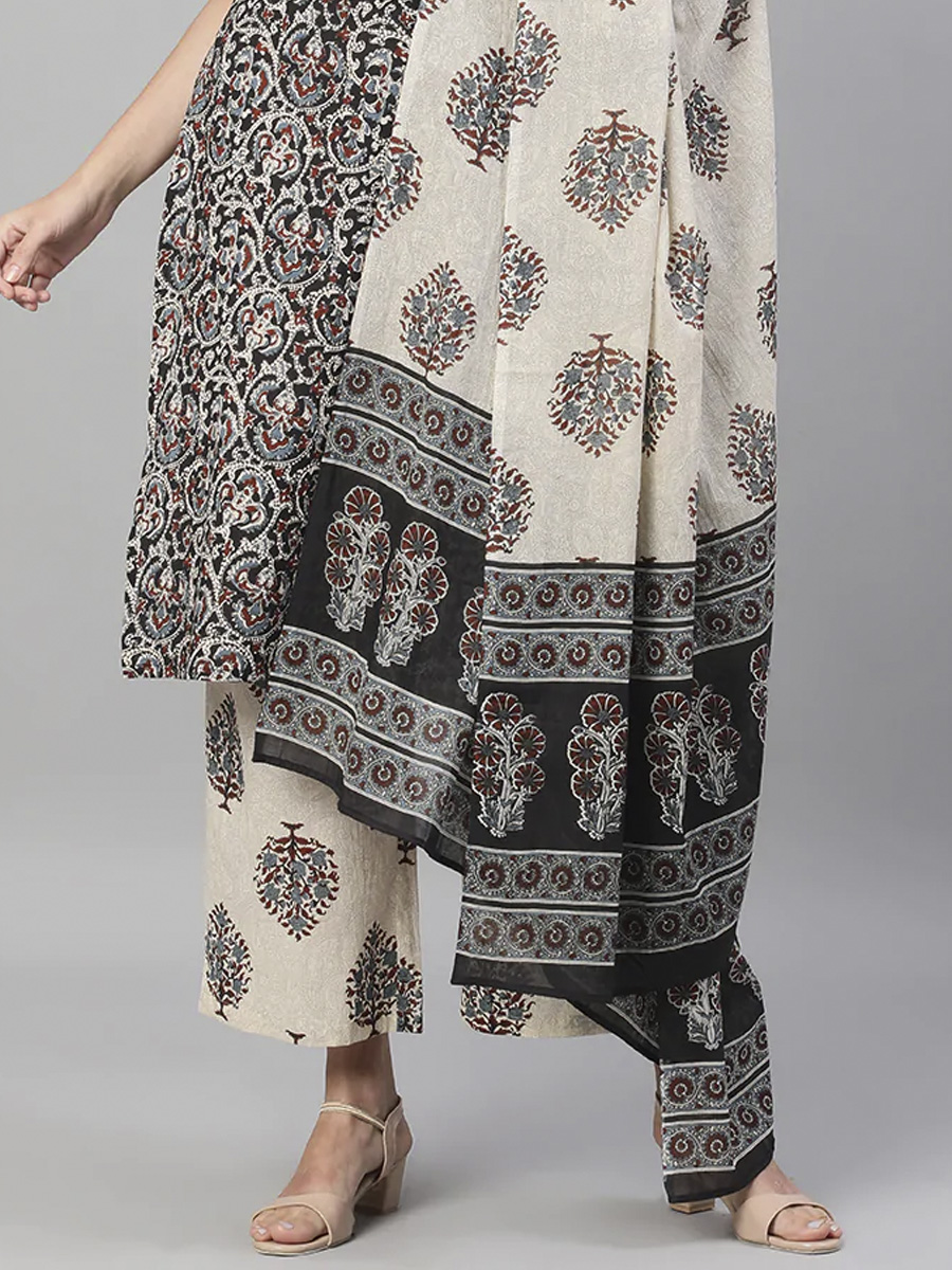 Multi Pure Cotton Printed Festival Casual Pant Salwar Kameez