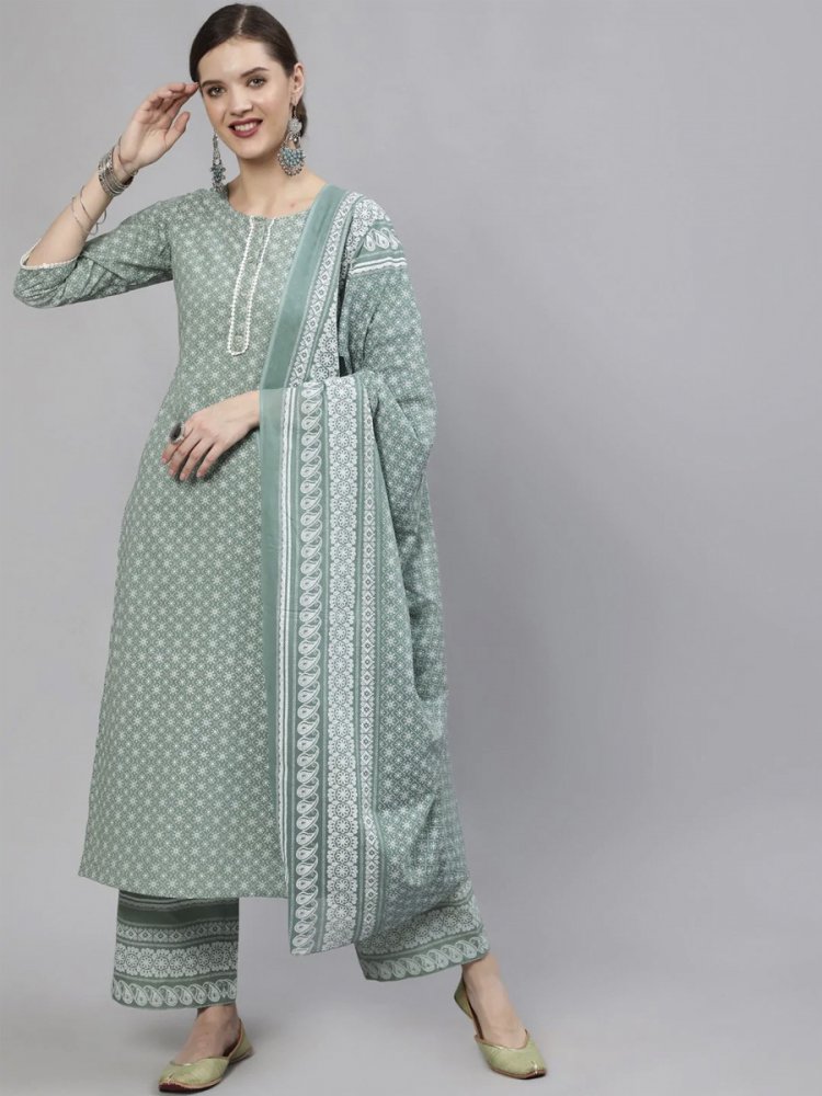 Multi Pure Cotton Printed Festival Casual Pant Salwar Kameez