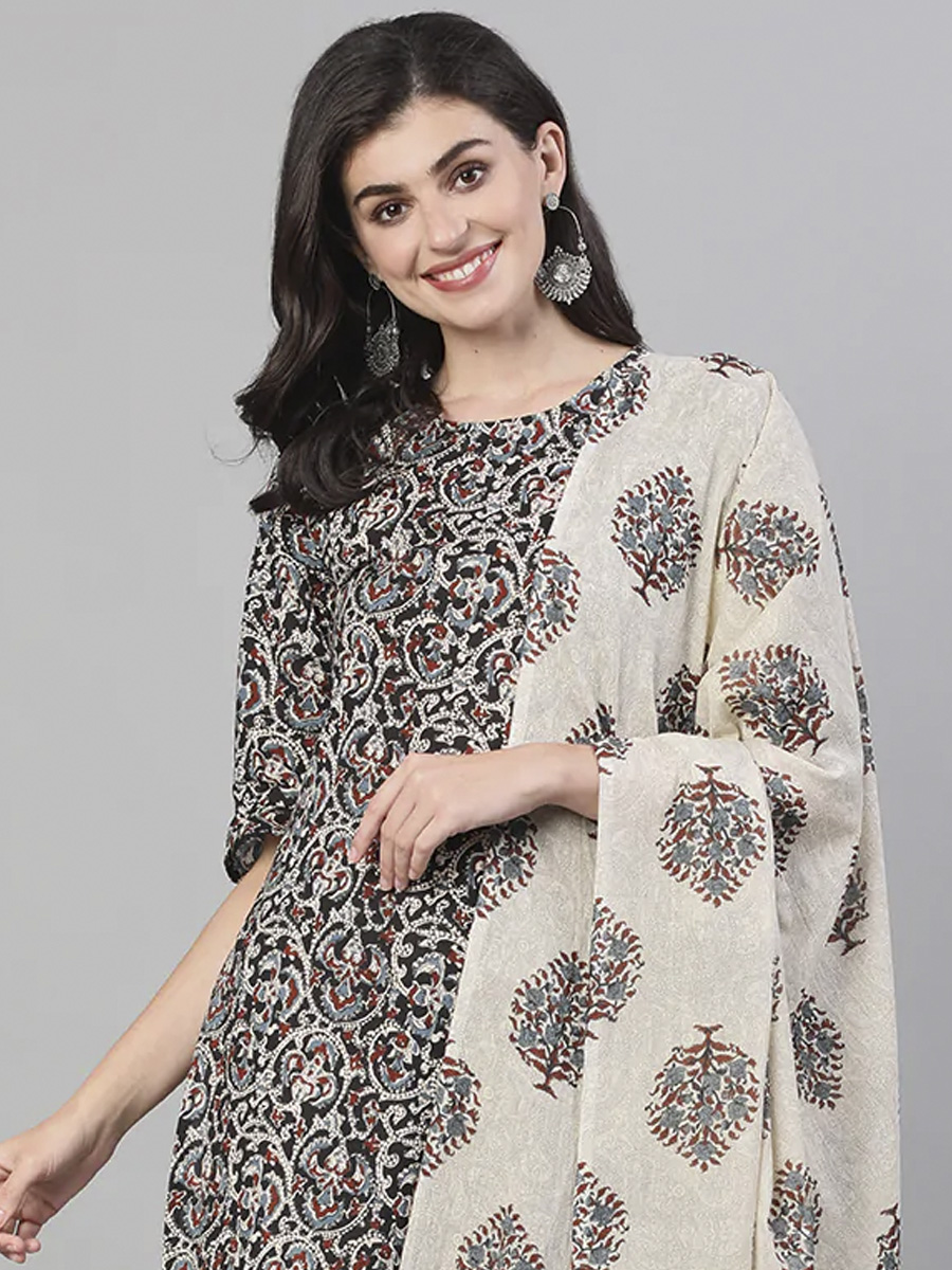 Multi Pure Cotton Printed Festival Casual Pant Salwar Kameez