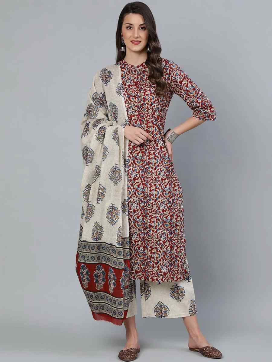 Multi Pure Cotton Printed Festival Party Palazzo Pant Salwar Kameez