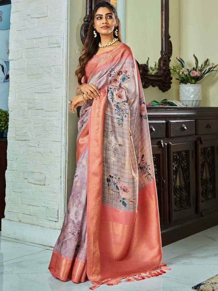 Multi Pure Handloom Silk Handwoven Wedding Festival Heavy Border Saree