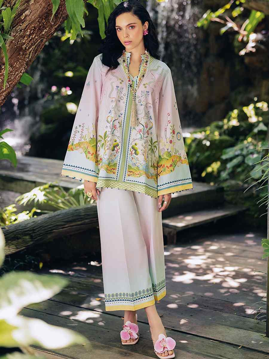 Multi Pure Natural Crepe Embroidered Festival Casual Kurti