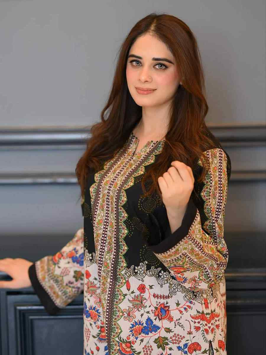 Multi Pure Natural Crepe Embroidered Festival Casual Ready Palazzo Salwar Kameez