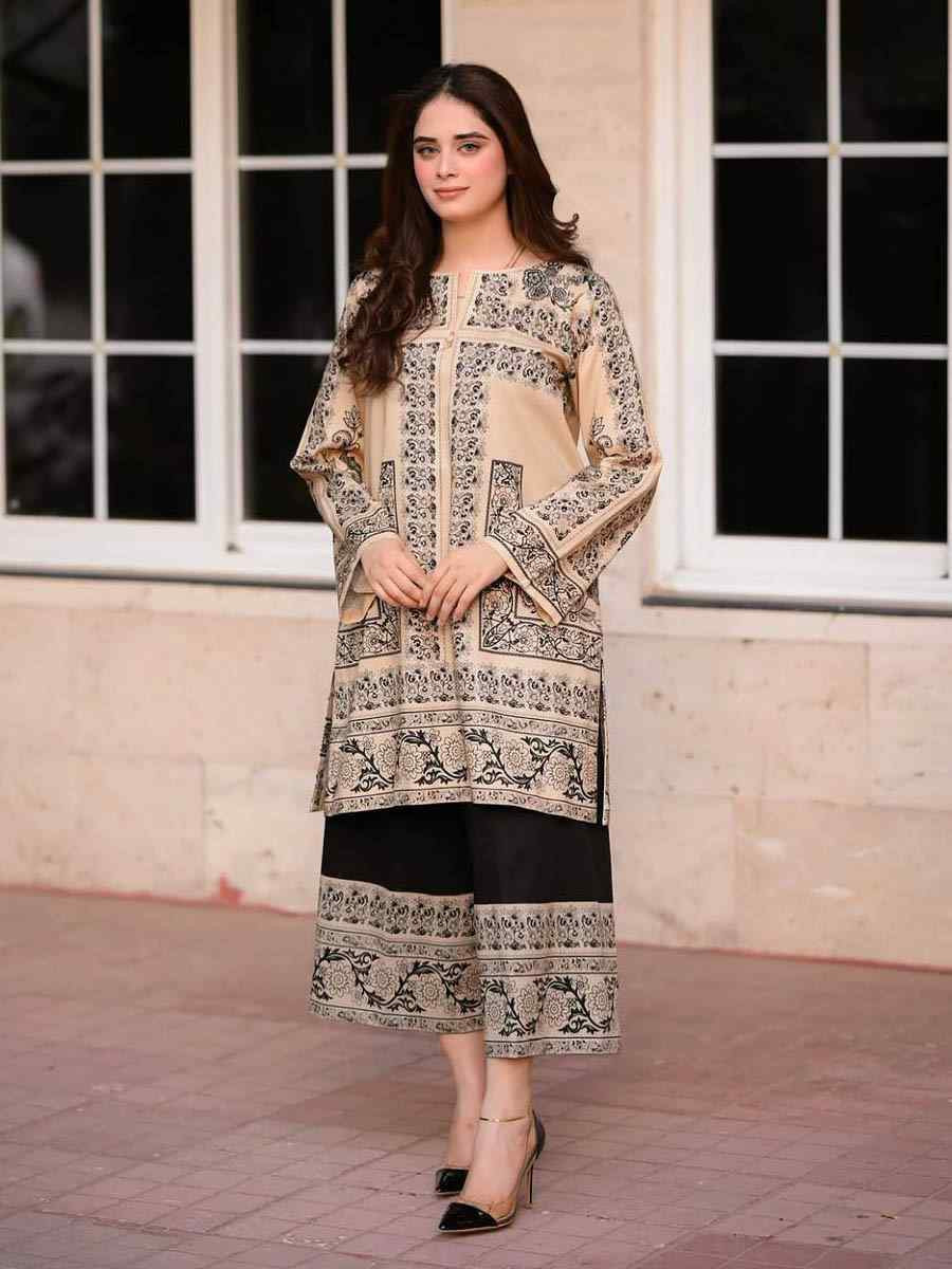 Multi Pure Natural Crepe Embroidered Festival Casual Ready Palazzo Salwar Kameez