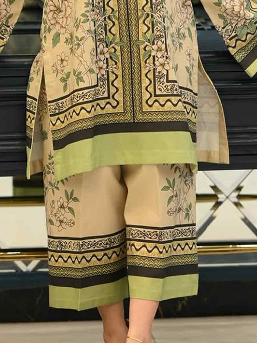 Multi Pure Natural Crepe Printed Festival Casual Kurti