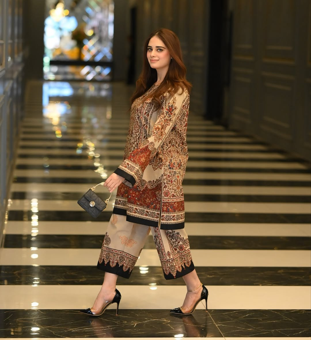 Multi Pure Natural Crepe Printed Festival Casual Kurti