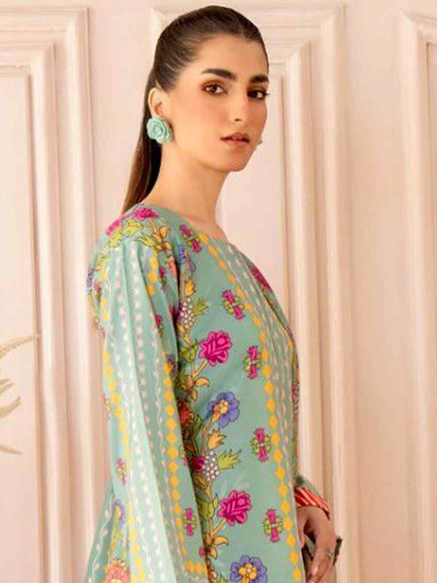 Multi Pure Natural Crepe Printed Mehendi Wedding Ready Palazzo Pant Salwar Kameez