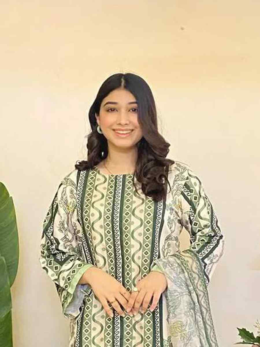 Multi Pure Natural Crepe Printed Mehendi Wedding Ready Palazzo Pant Salwar Kameez