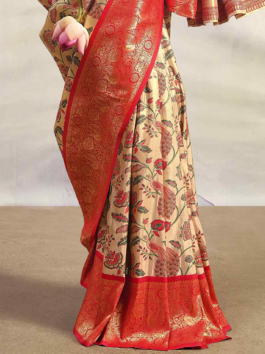 Multi Pure Silk Handwoven Wedding Festival Heavy Border Saree