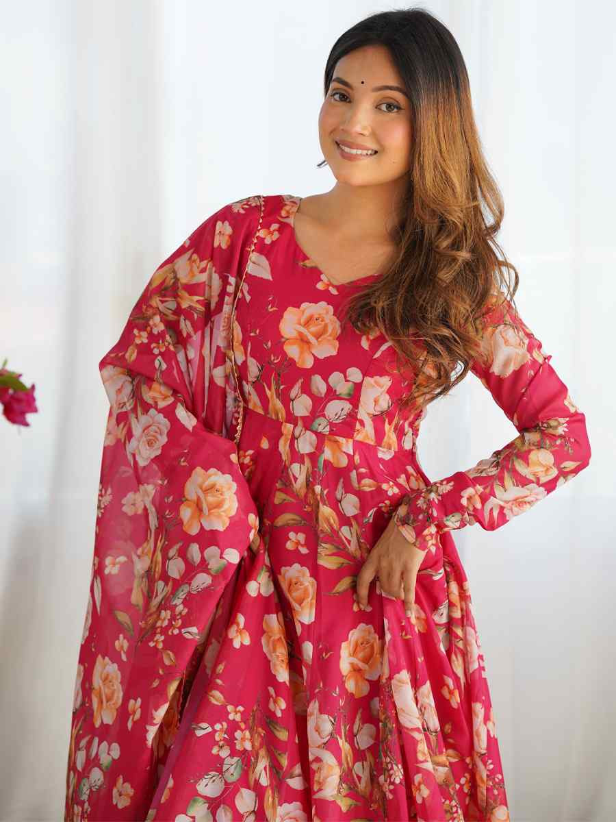 Multi Pure Soft Organza Embroidered Party Wedding Ready Anarkali Salwar Kameez