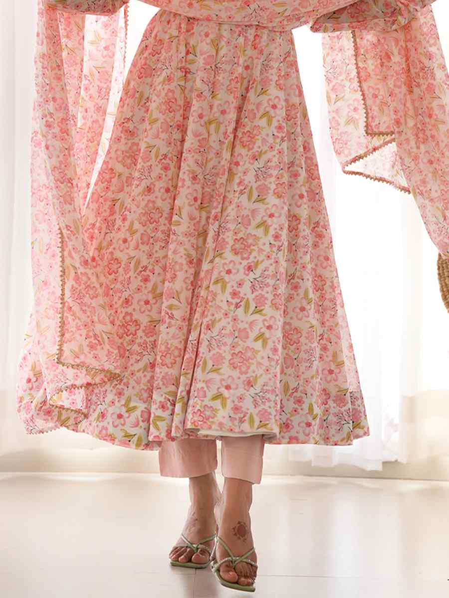 Multi Pure Soft Organza Embroidered Party Wedding Ready Anarkali Salwar Kameez