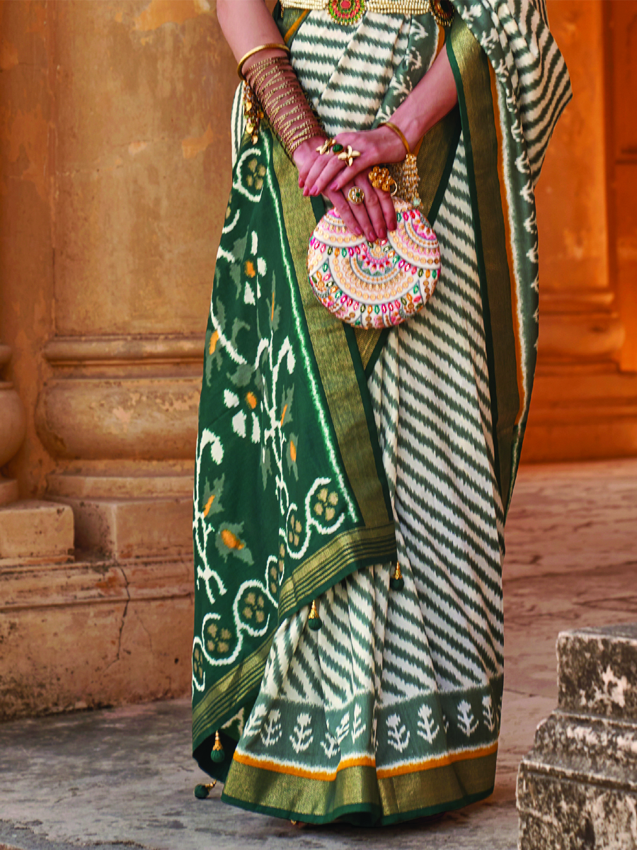 Multi Pv Silk Printed Casual Festival Contemporary Saree