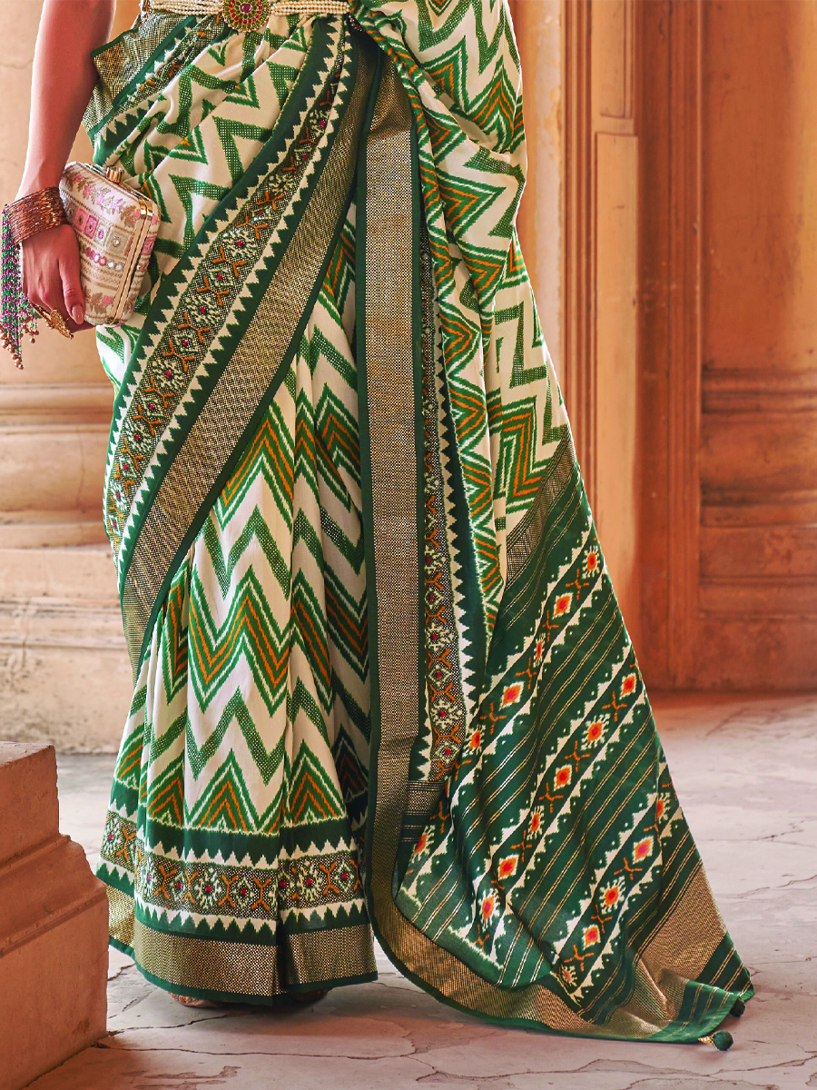 Multi Pv Silk Printed Casual Festival Contemporary Saree
