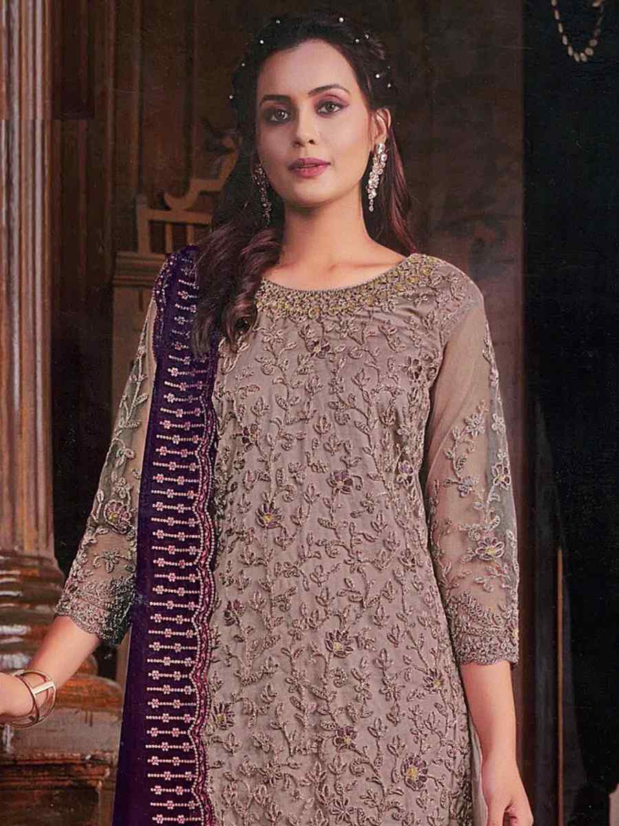 Multi Rayon Cotton Embroidered Festival Casual Ready Palazzo Pant Salwar Kameez