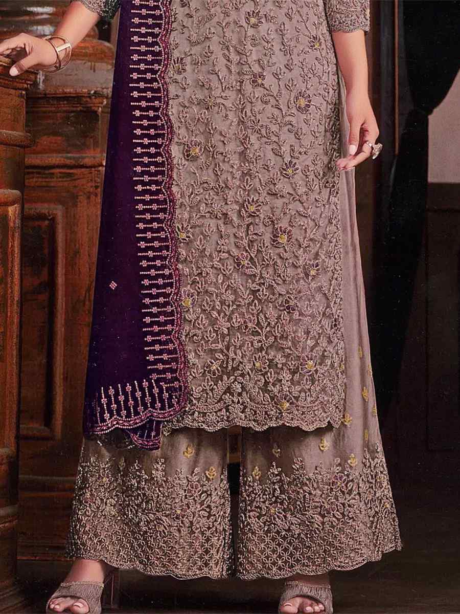 Multi Rayon Cotton Embroidered Festival Casual Ready Palazzo Pant Salwar Kameez