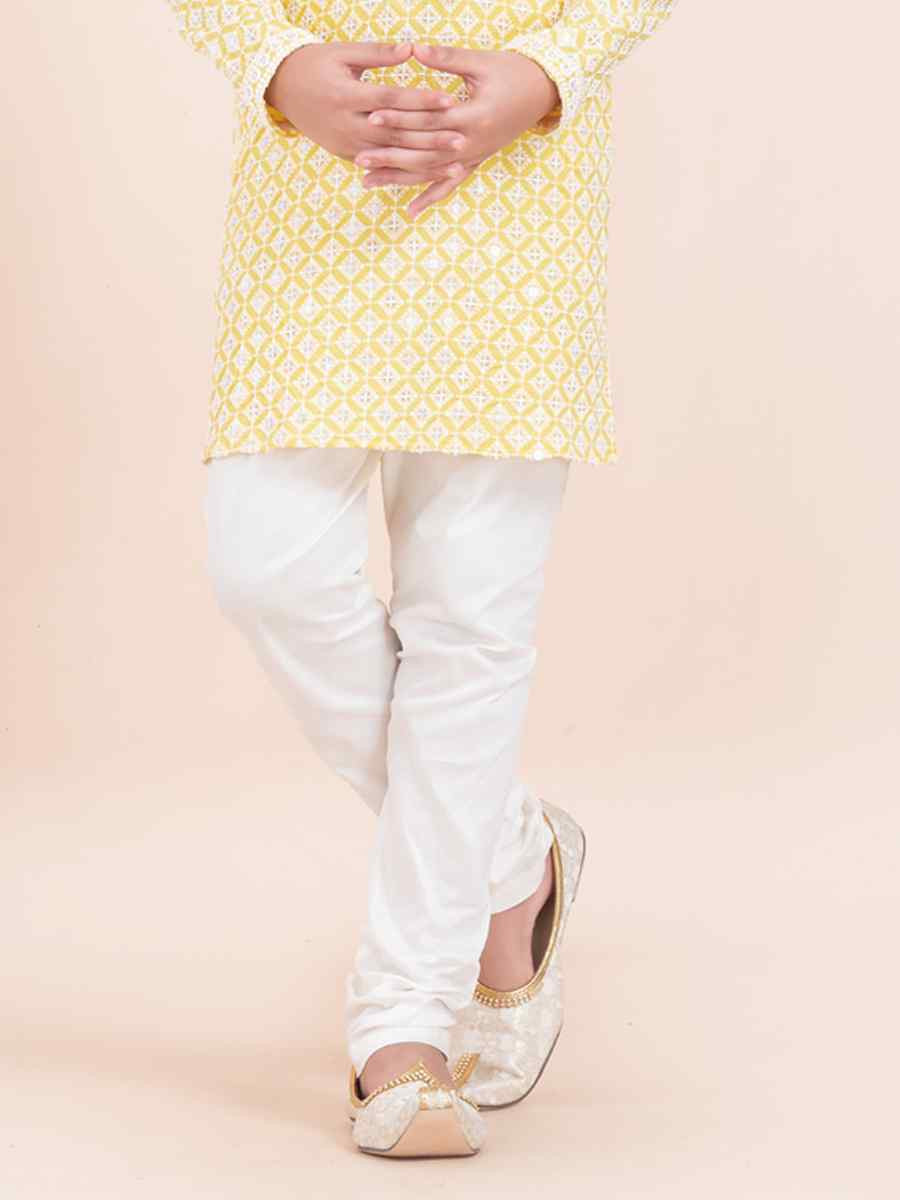 Multi Rayon Embroidered Festival Traditional Kurta Pyjama Boys Wear