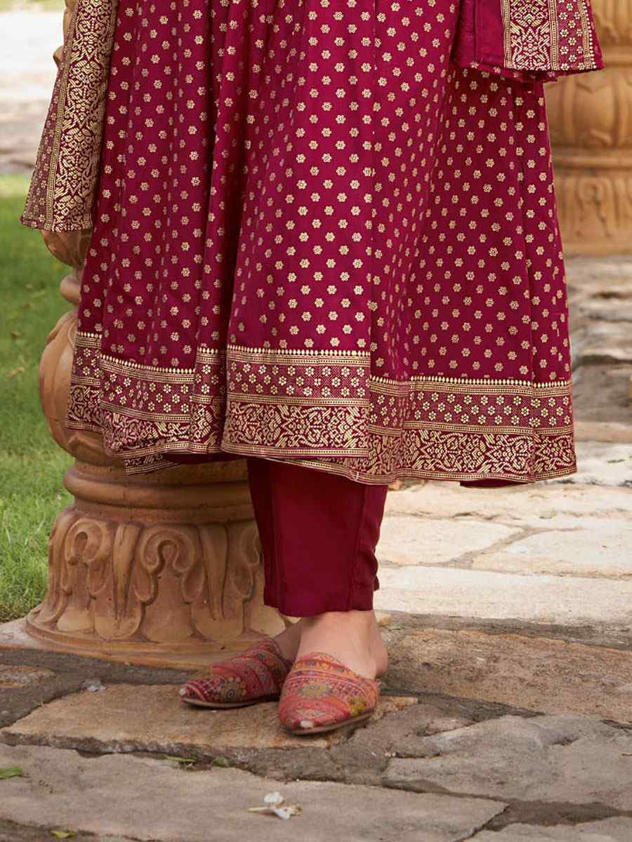 Multi Rayon Embroidery Party Wedding Festival Casual Ready Anarkali Salwar Kameez