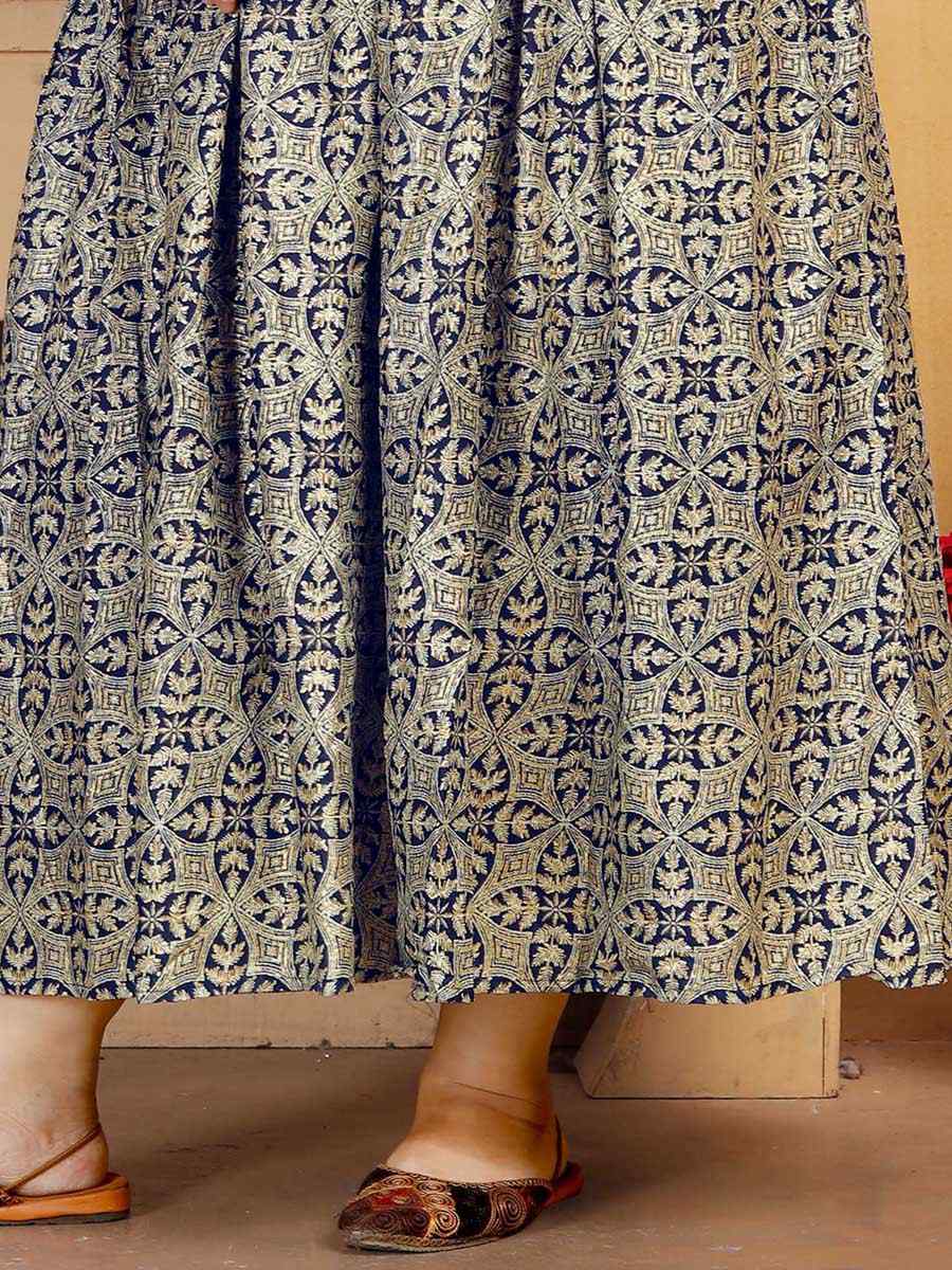 Multi Rayon Printed Festival Casual Gown